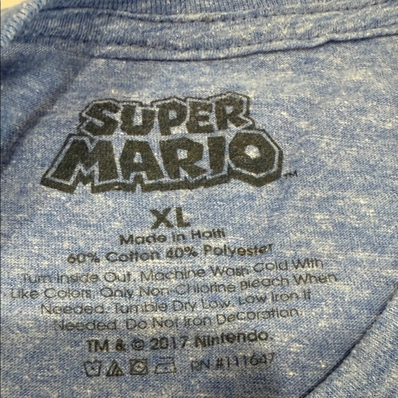Nintendo Blue Super Mario Tee - Picture 2 of 3